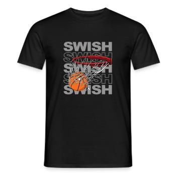 Basket basket basket basket-ball de streetball - T-shirt homme - noir - Devant - AI Model Male 178 light (178cm)