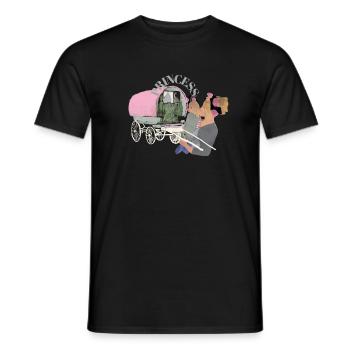 Prinzessin, Prinzen Mutter und Kind Handfarbe - Männer T-Shirt - Schwarz - Vorne - AI Model Male 178 light (178cm)