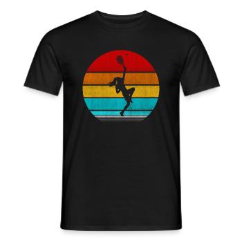 tennis - Men's T-Shirt - black - Front - AI Model Male 178 light (178cm)