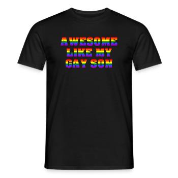 Awesome Like My Gay Son Gay Pride LGBTQ - Männer T-Shirt - Schwarz - Vorne - AI Model Male 178 light (178cm)