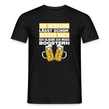 Ich Glaube Ich Muss Boostern Lustiger Bier Spruch - Männer T-Shirt - Schwarz - Vorne - AI Model Male 178 light (178cm)