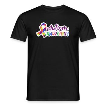 AUTISMUS BEWUSSTSEIN ADS LIEBE BEGABT SPRUCH MOTIV - Männer T-Shirt - Schwarz - Vorne - AI Model Male 178 light (178cm)
