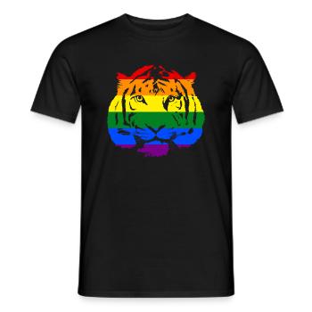LGBT Tiger - Men's T-Shirt - black - Front - AI Model Male 178 light (178cm)