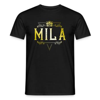 Mila - Männer T-Shirt - Schwarz - Vorne - AI Model Male 178 light (178cm)