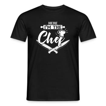 I m the chef cadeau cool chef cuisinier - T-shirt homme - noir - Devant - AI Model Male 178 light (178cm)