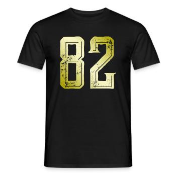 Symbole numérique 82 - T-shirt homme - noir - Devant - AI Model Male 178 light (178cm)