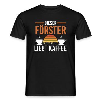 Waldarbeiter Holzfäller Waldarbeit Kaffee Förster - Männer T-Shirt - Schwarz - Vorne - AI Model Male 178 light (178cm)