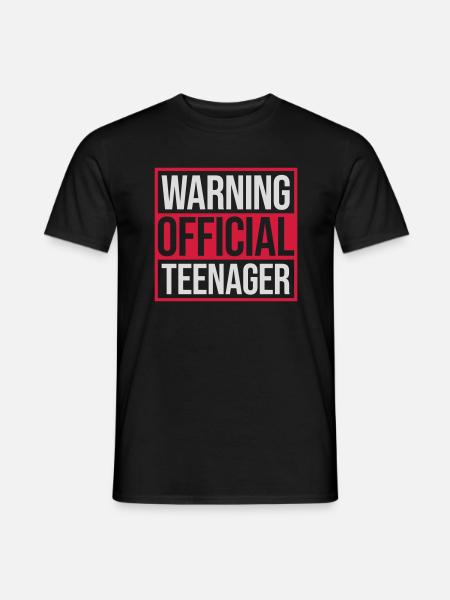 warning official teenager Zitat - Mænd T-shirt - sort