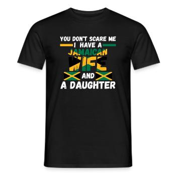 Jamaika Jamaikanische Flagge Jamaikanisches Gesche - Männer T-Shirt - Schwarz - Vorne - AI Model Male 178 light (178cm)