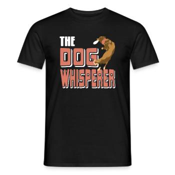 The Dog Whisperer Cool Retro Dog Trainer T-Shirt - Men's T-Shirt - black - Front - AI Model Male 178 light (178cm)