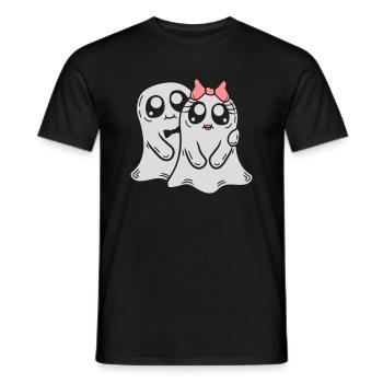 Homme Mme Fantômes Couple - T-shirt homme - noir - Devant - AI Model Male 178 light (178cm)