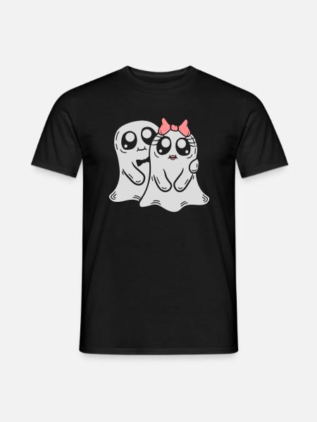 Man Mrs. Ghosts Couple - Men's T-Shirt - black