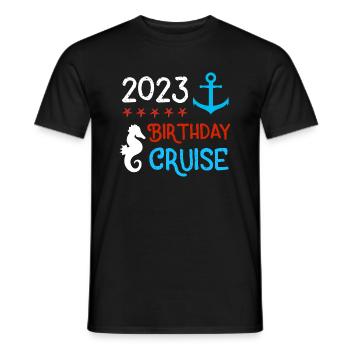 Birthday Cruise 2023 Gift Cruise - Men's T-Shirt - black - Front - AI Model Male 178 light (178cm)