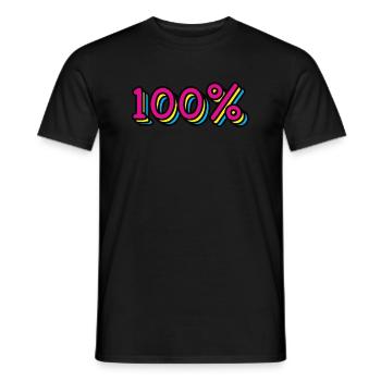 100% - T-shirt homme - noir - Devant - AI Model Male 178 light (178cm)