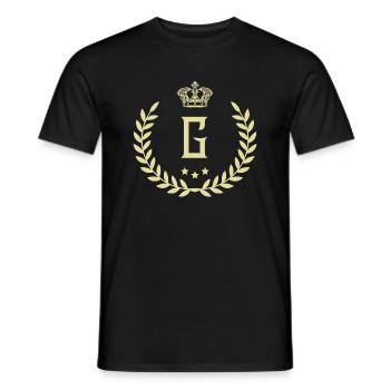 G Buchstabe Kranz - Männer T-Shirt - Schwarz - Vorne - AI Model Male 178 light (178cm)