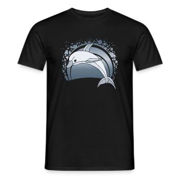 Delfin - Männer T-Shirt - Schwarz - Vorne - AI Model Male 178 light (178cm)
