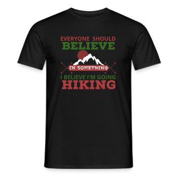 Hiking - Männer T-Shirt - Schwarz - Vorne - AI Model Male 178 light (178cm)