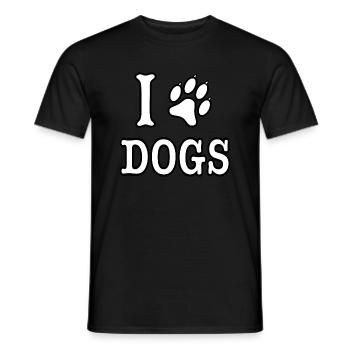 J’aime les chiens - T-shirt homme - noir - Devant - AI Model Male 178 light (178cm)