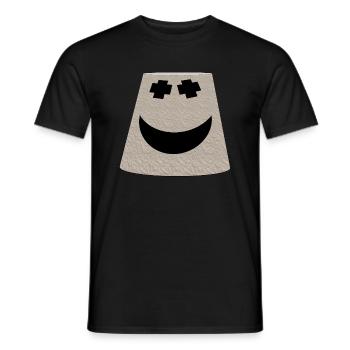 Eimer-Lächeln-Gesicht-Emoticon - Männer T-Shirt - Schwarz - Vorne - AI Model Male 178 light (178cm)