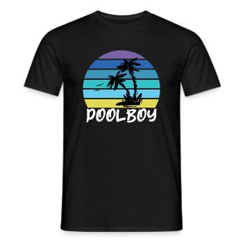 Poolboy Schwimmen Bademeister - Männer T-Shirt - Schwarz - Vorne - AI Model Male 178 light (178cm)