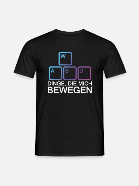 Dinge Die Mich Bewegen Shirt WASD Shirt PC Gamer - Männer T-Shirt - Schwarz