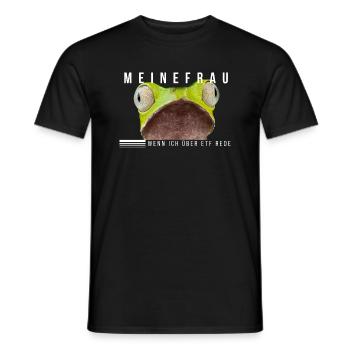 Meine Frau wenn ich über ETF rede - Männer T-Shirt - Schwarz - Vorne - AI Model Male 178 light (178cm)