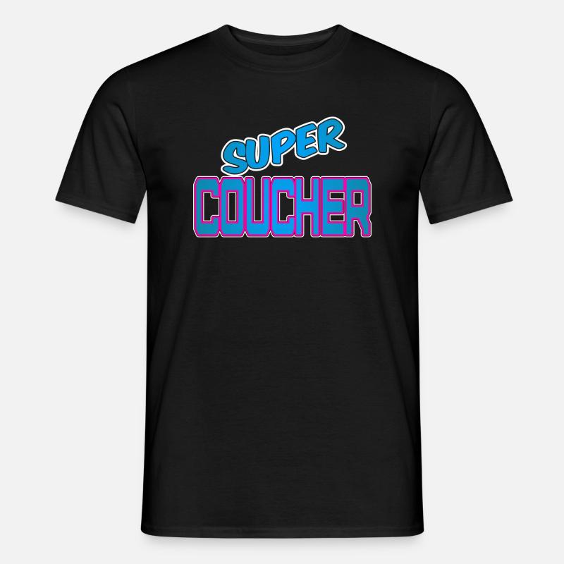 Super coucher - Männer T-Shirt - Schwarz