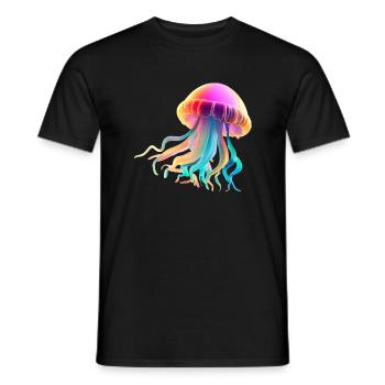Méduse Méduse Sea Creature Diving Cadeau coloré - T-shirt homme - noir - Devant - AI Model Male 178 light (178cm)