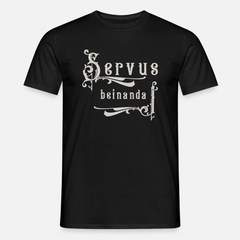 Servus beinanda - Männer T-Shirt - Schwarz