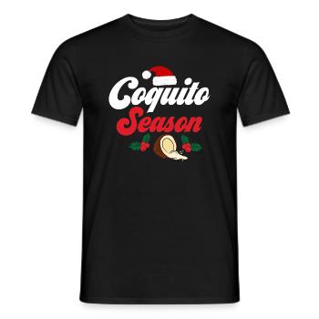 Coquito Season Rum Drink Coconut Puerto Rican - Men's T-Shirt - black - Front - AI Model Male 178 light (178cm)