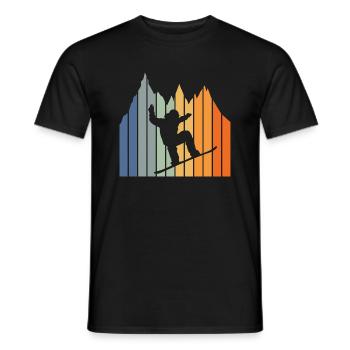Snowboard Mountain - Männer T-Shirt - Schwarz - Vorne - AI Model Male 178 light (178cm)