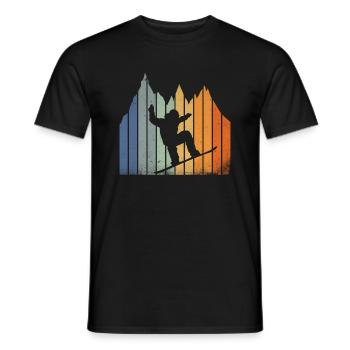 Snowboard Mountain Vintage - Männer T-Shirt - Schwarz - Vorne - AI Model Male 178 light (178cm)