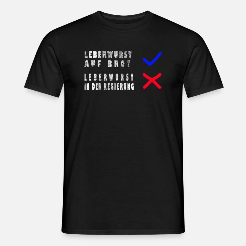Ampel Leberwurst Protest - Männer T-Shirt - Schwarz