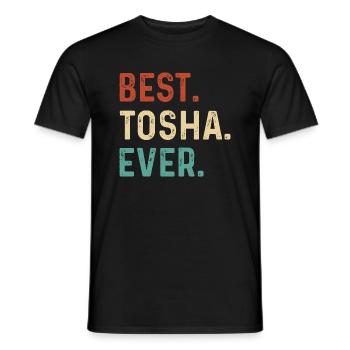 Nom de Tosha - T-shirt homme - noir - Devant - AI Model Male 178 light (178cm)