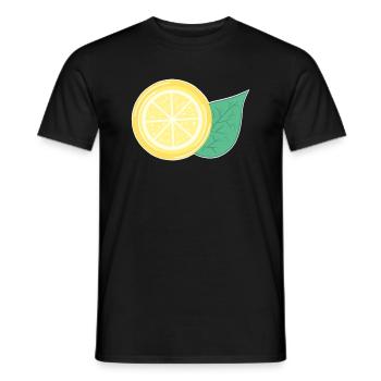 Zitrone - Männer T-Shirt - Schwarz - Vorne - AI Model Male 178 light (178cm)