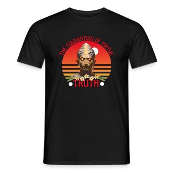 The Foundation Of Virtue Is The Truth - Men's T-Shirt - black - Front - AI Model Male 178 light (178cm)