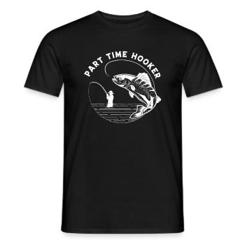 fish, fish, fishing, lake, sea, fishing, fauna, exotic - Men's T-Shirt - black - Front - AI Model Male 178 light (178cm)