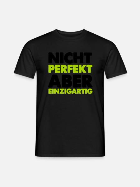 Not perfect but unique - Men's T-Shirt - black