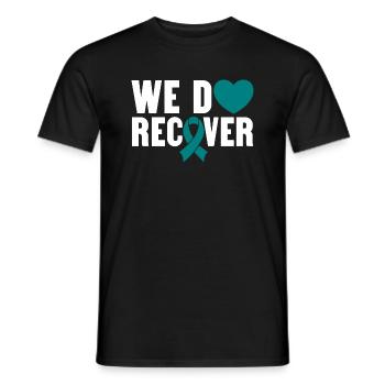 We Do Recover Sobriety Addiction Recovery - Men's T-Shirt - black - Front - AI Model Male 178 light (178cm)