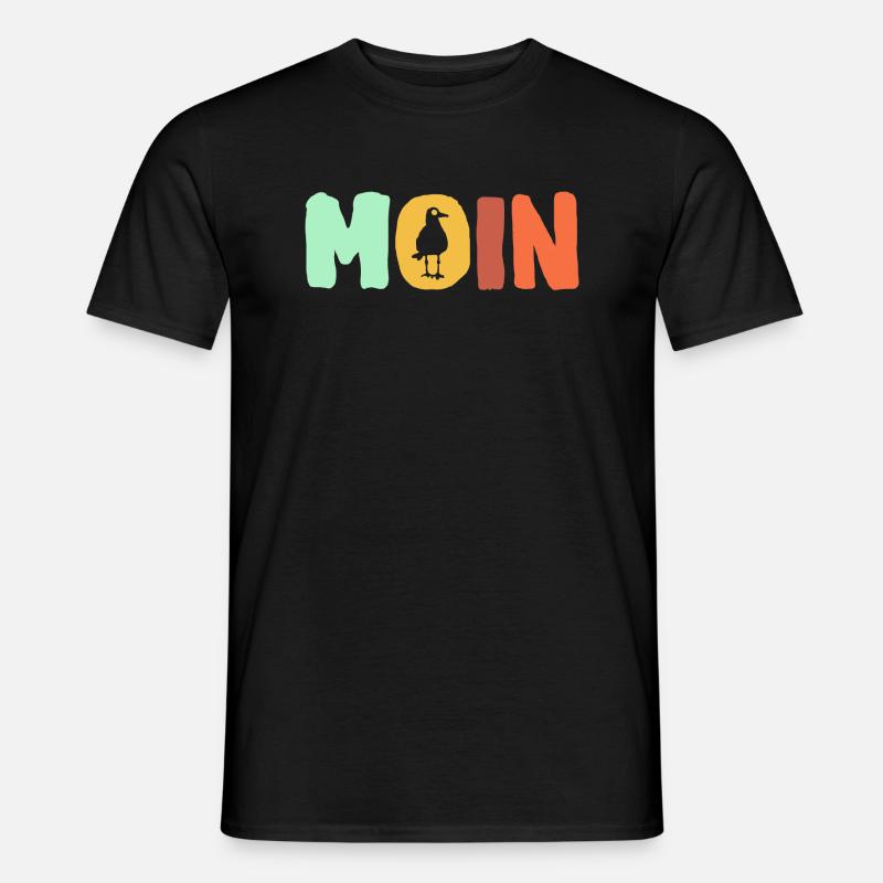 Geschenkidee Möwe Moin - Männer T-Shirt - Schwarz