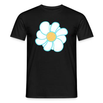 Marguerites blanches Fleurs Printemps Été Fleurs - T-shirt homme - noir - Devant - AI Model Male 178 light (178cm)