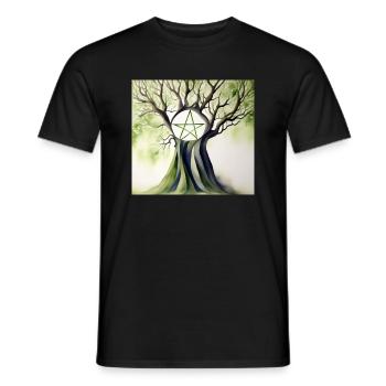 sketch to image 20241129 193209 - Männer T-Shirt - Schwarz - Vorne - AI Model Male 178 light (178cm)