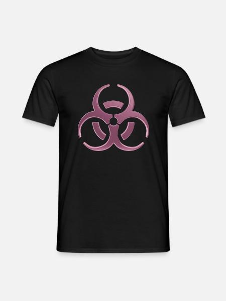 Warndesign für Biogefährdungssymbole - Männer T-Shirt - Schwarz