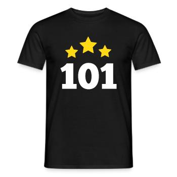 101 Jahre Stern - Geschenk zum 101. Jubiläum - Männer T-Shirt - Schwarz - Vorne - AI Model Male 178 light (178cm)