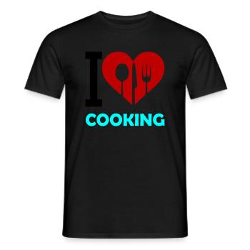 J’adore cuisiner - T-shirt homme - noir - Devant - AI Model Male 178 light (178cm)