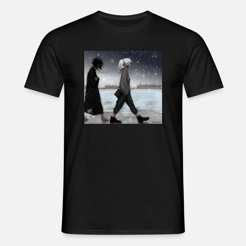 Two girls - Men's T-Shirt - black