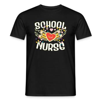 krankenschwester Schule schüler - Männer T-Shirt - Schwarz - Vorne - AI Model Male 178 light (178cm)