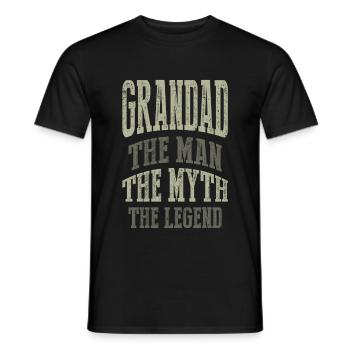 Grandad The Man T-shirts Gifts - Men's T-Shirt - black - Front - AI Model Male 178 light (178cm)