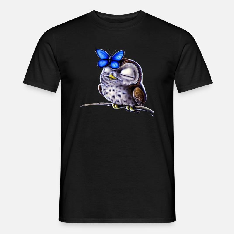 Eulemit schmetterling - Männer T-Shirt - Schwarz