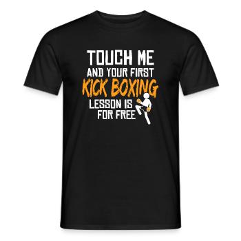 Lustiges Kickboxen Kickboxer Boxen Kick Boxing - Männer T-Shirt - Schwarz - Vorne - AI Model Male 178 light (178cm)